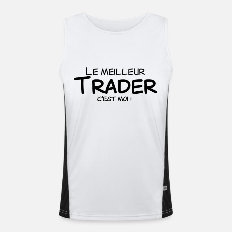Le meilleur trader c'est moi Débardeur respirant contrasté Homme 
