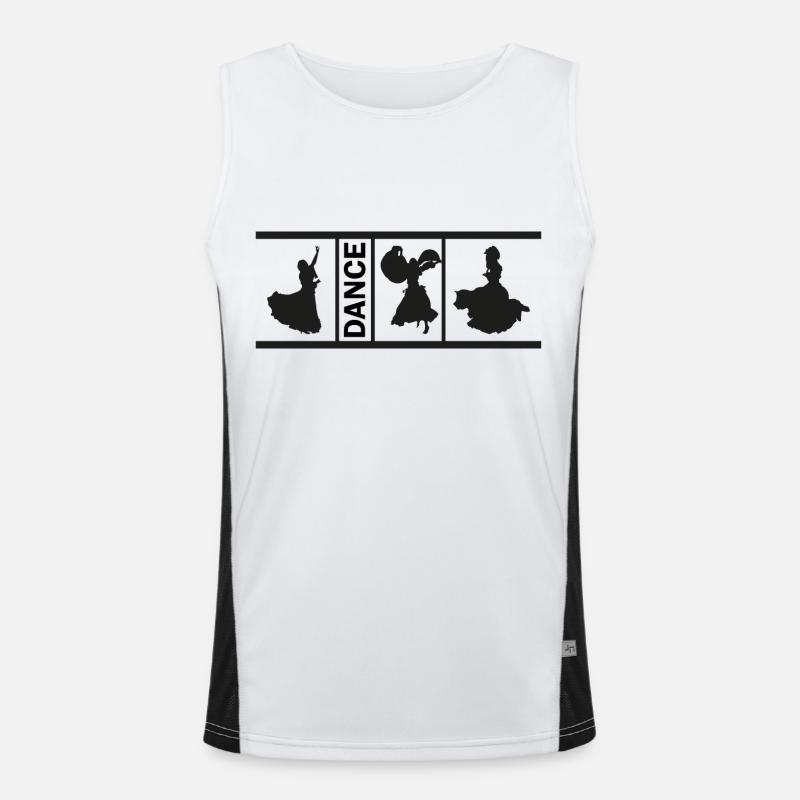 Dancing Dance Music Funktionelles Kontrast-Tank Top für Männer 