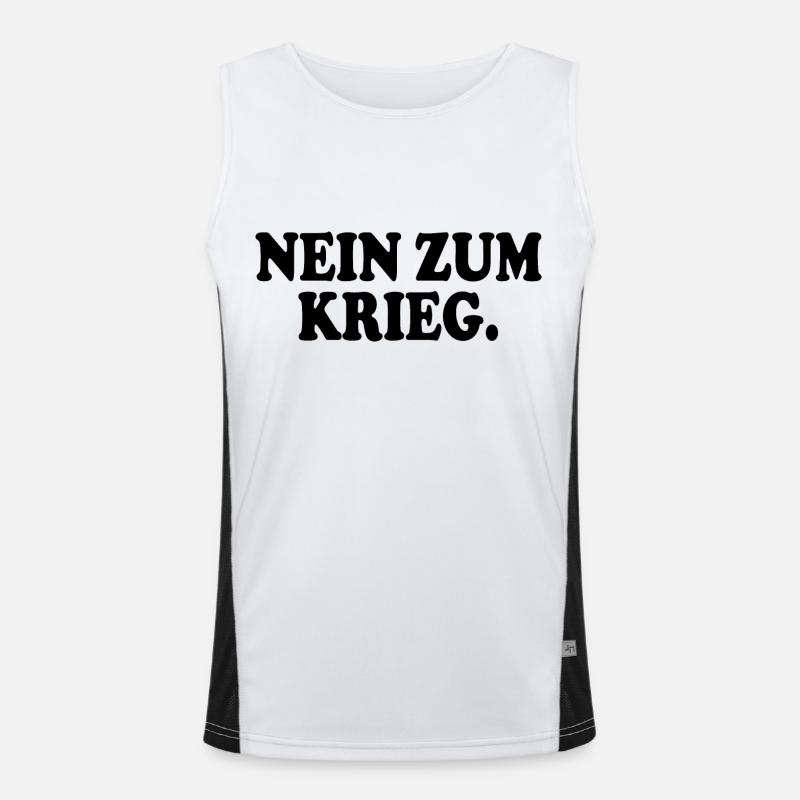 No to war Men's Functional Contrast Tank Top 