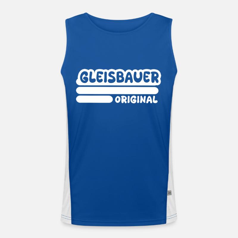 Gleisbauer als Beruf Funktionelles Kontrast-Tank Top für Männer 