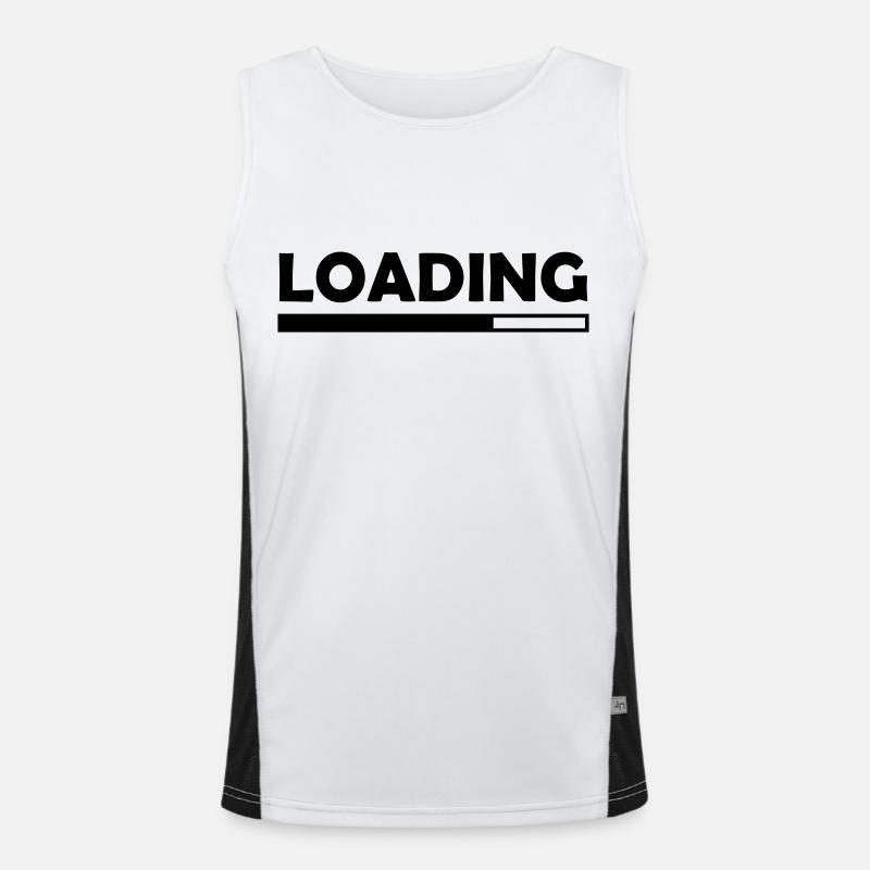 Loading - Men's Functional Contrast Tank Top  - white/black