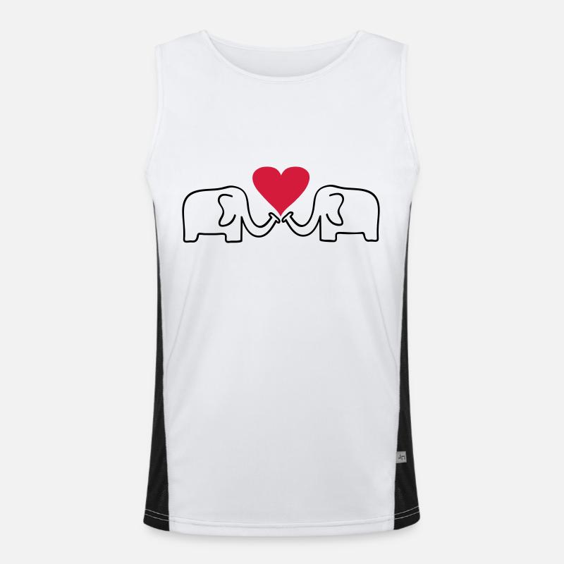 elefant Funktionelles Kontrast-Tank Top für Männer 