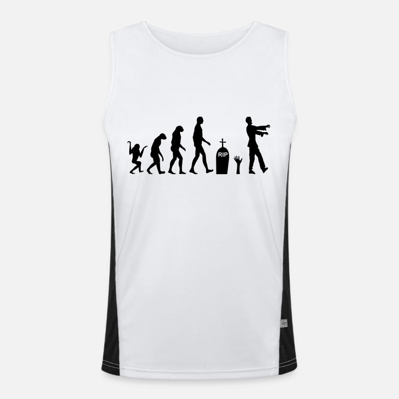 Zombie Evolution 2 - Men's Functional Contrast Tank Top  - white/black