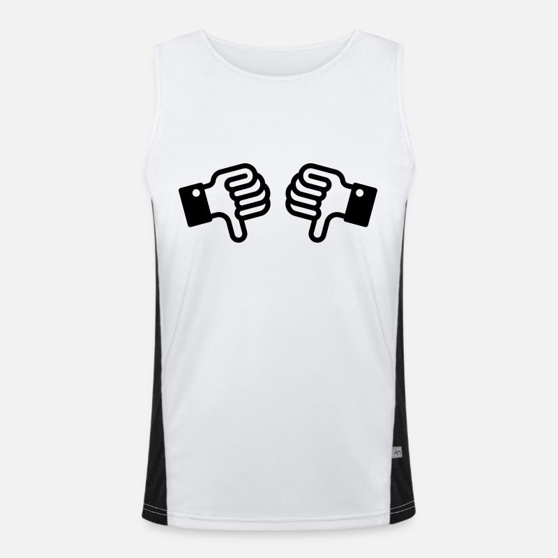 Daumen runter / Thumbs down (2) Men's Functional Contrast Tank Top 