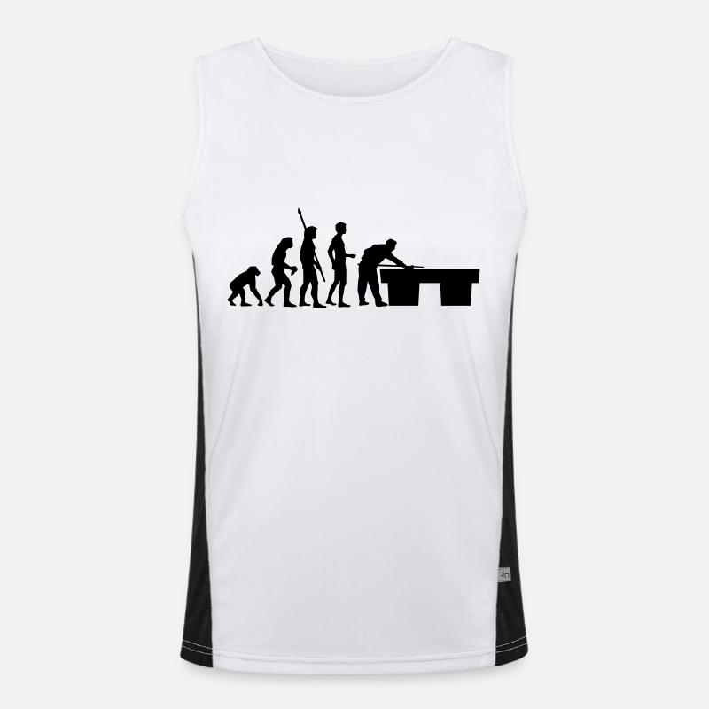 evolution_billard - Men's Functional Contrast Tank Top  - white/black