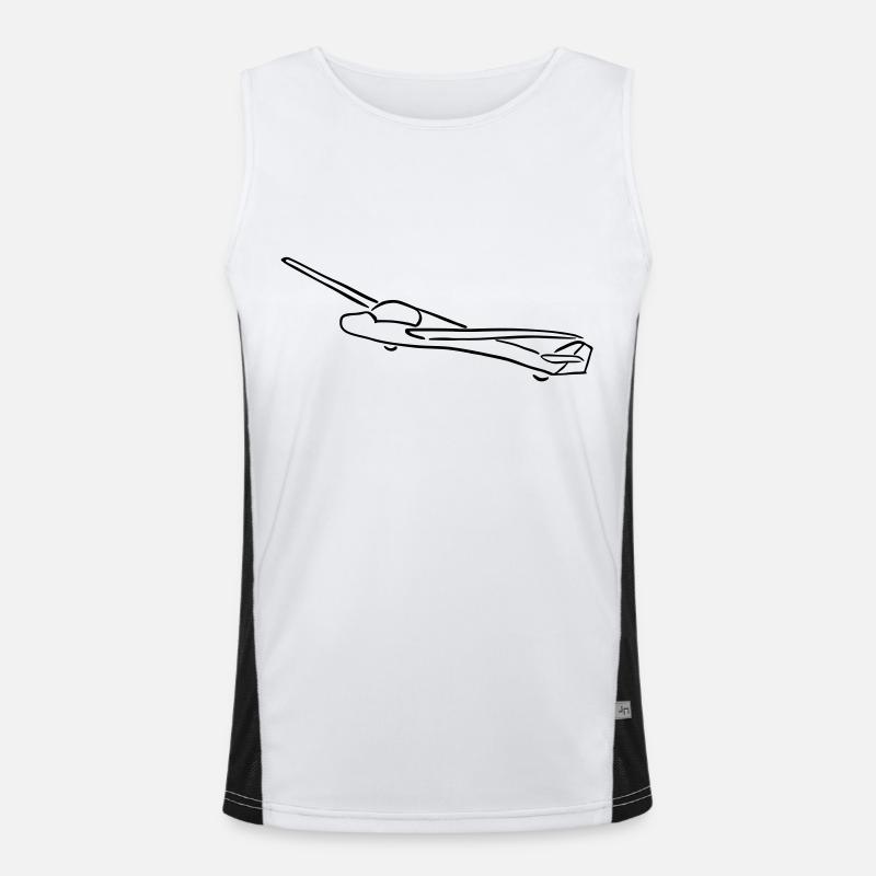Segelflugzeug Funktionelles Kontrast-Tank Top für Männer 