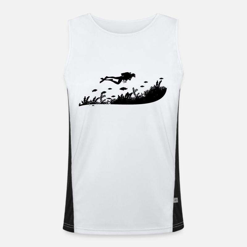 Tauchen Funktionelles Kontrast-Tank Top für Männer 