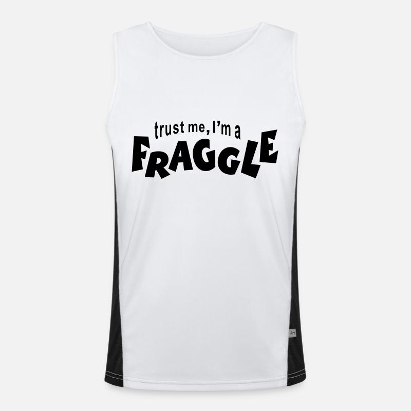 Fraggle - Men's Functional Contrast Tank Top  - white/black
