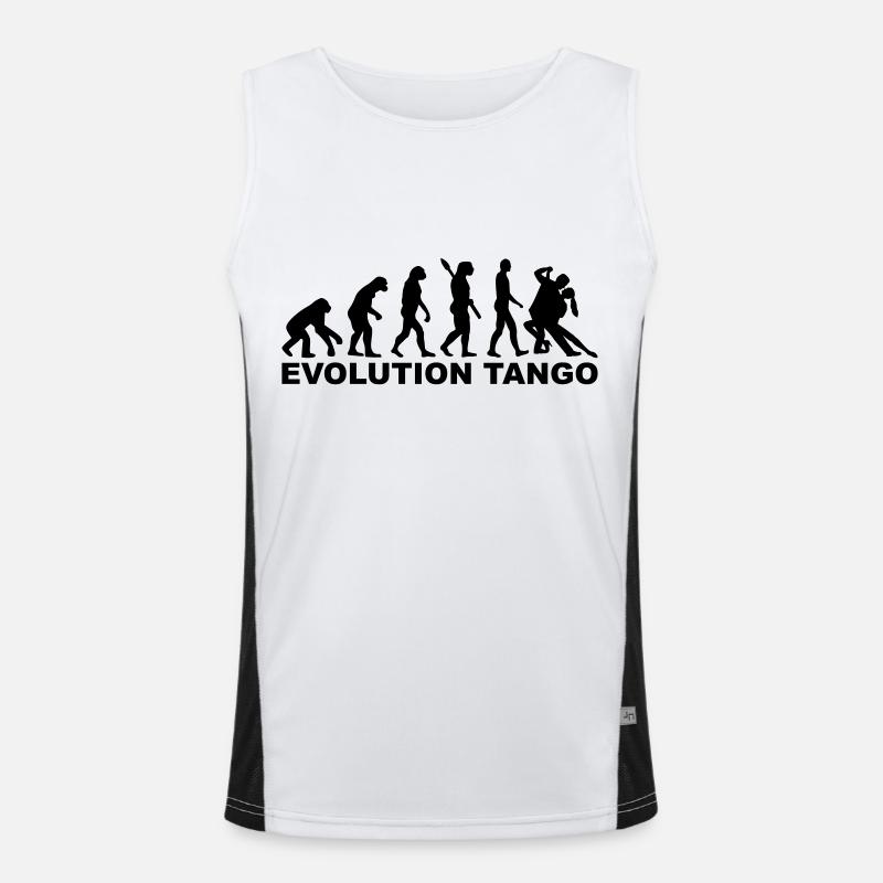 Evolution Tango - Men's Functional Contrast Tank Top  - white/black