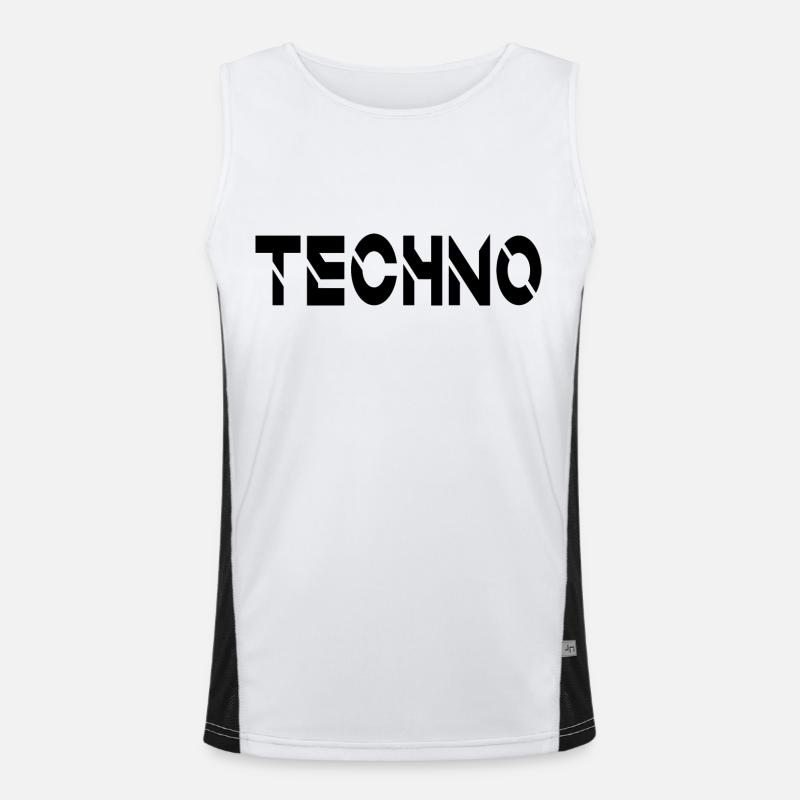 Techno Funktionelles Kontrast-Tank Top für Männer 