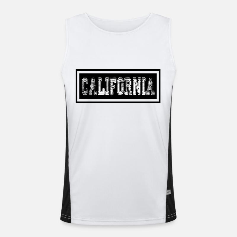 California Men's Functional Contrast Tank Top 