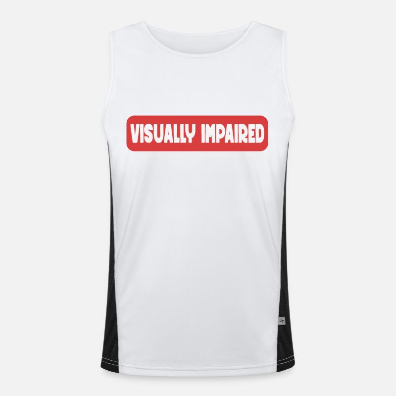 Sehbehindert Funktionelles Kontrast-Tank Top für Männer 