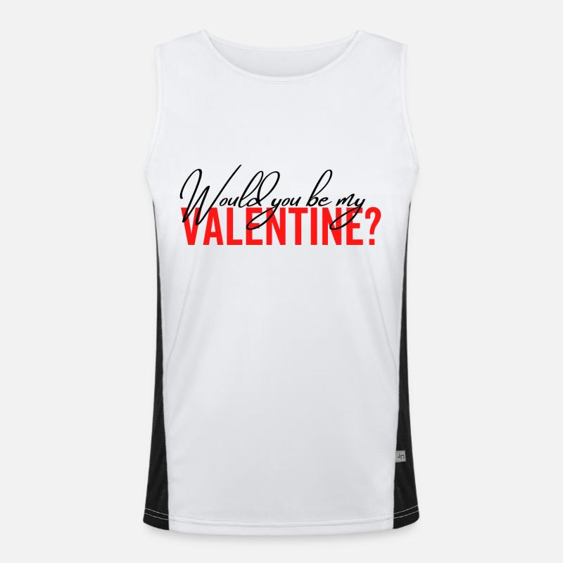 Would You Be My Valentine Men's Functional Contrast Tank Top 