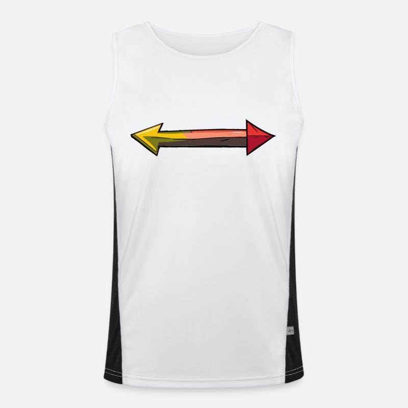 Right and left arrows Men's Functional Contrast Tank Top 