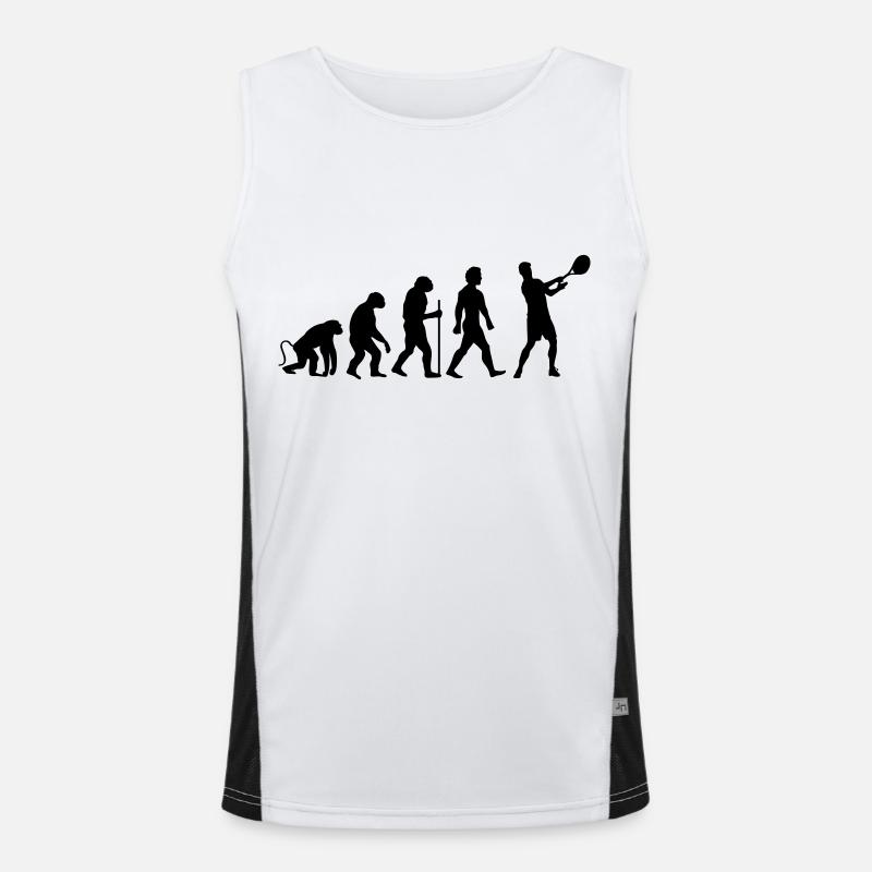 Evolution Tennis - Men's Functional Contrast Tank Top  - white/black