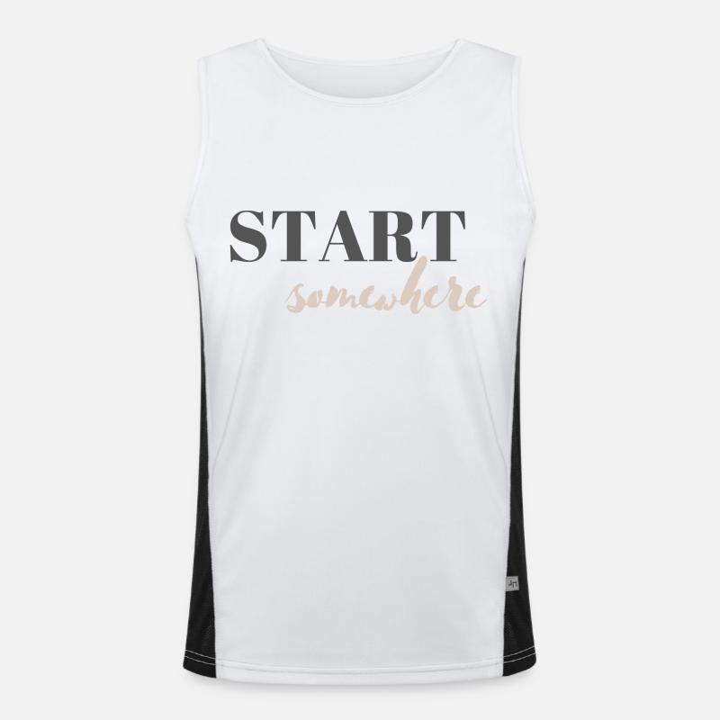 Start somewhere Funktionelles Kontrast-Tank Top für Männer 