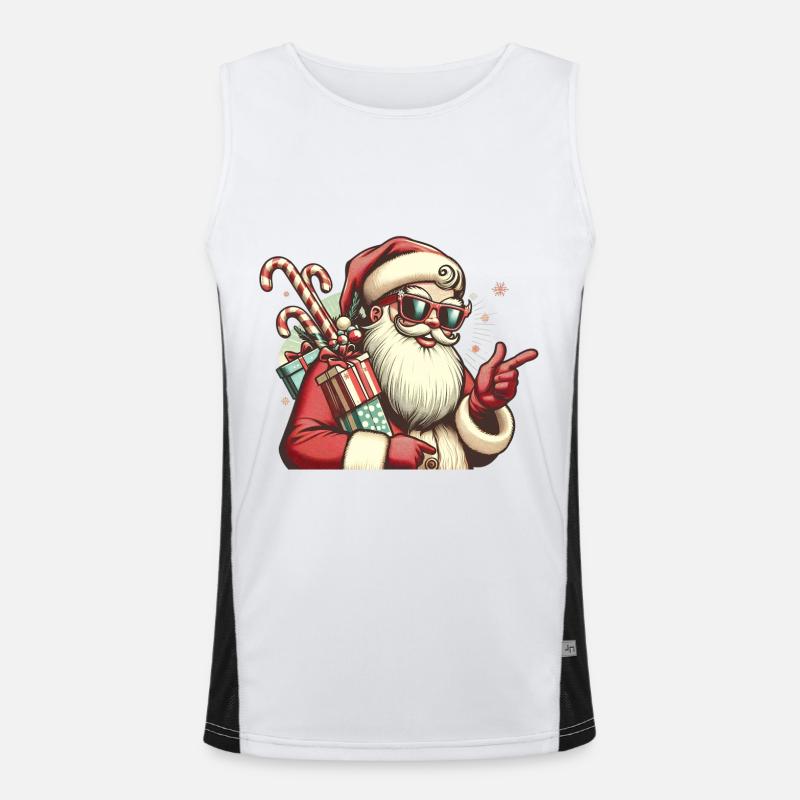 Santa Fun 2 Funktionelles Kontrast-Tank Top für Männer 