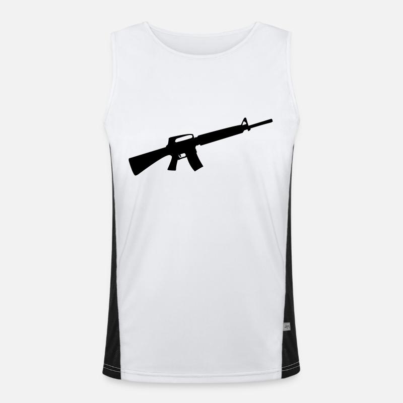 Weapon Gun Men's Functional Contrast Tank Top 