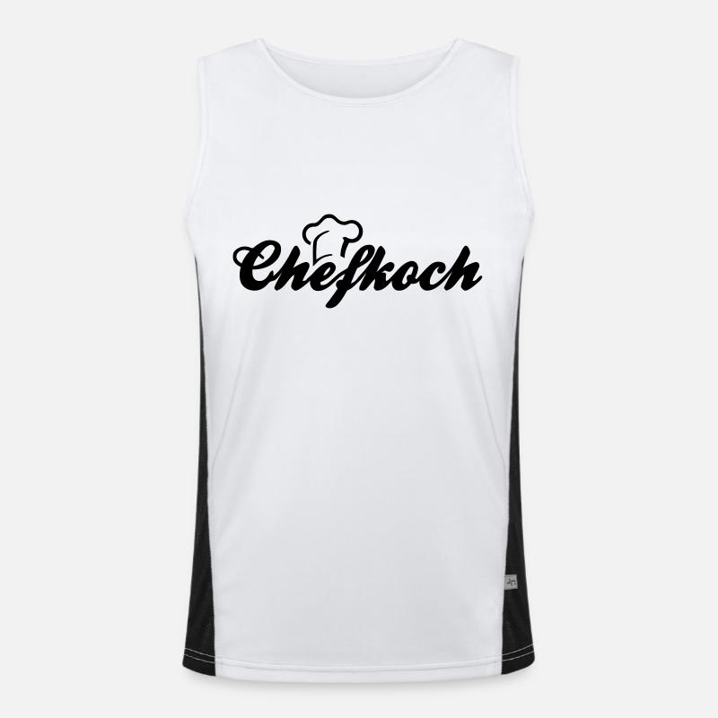 chefkoch Funktionelles Kontrast-Tank Top für Männer 