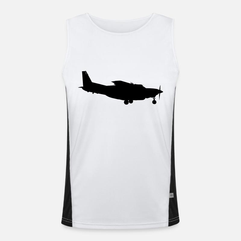 Flugzeug Funktionelles Kontrast-Tank Top für Männer 