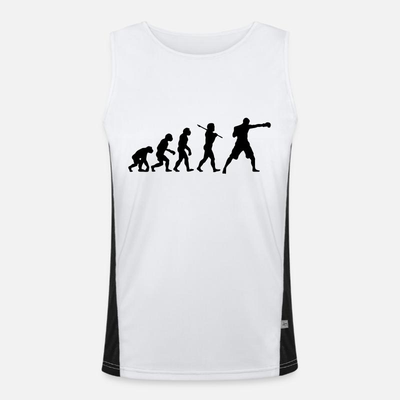 Boxing Evolution - Men's Functional Contrast Tank Top  - white/black
