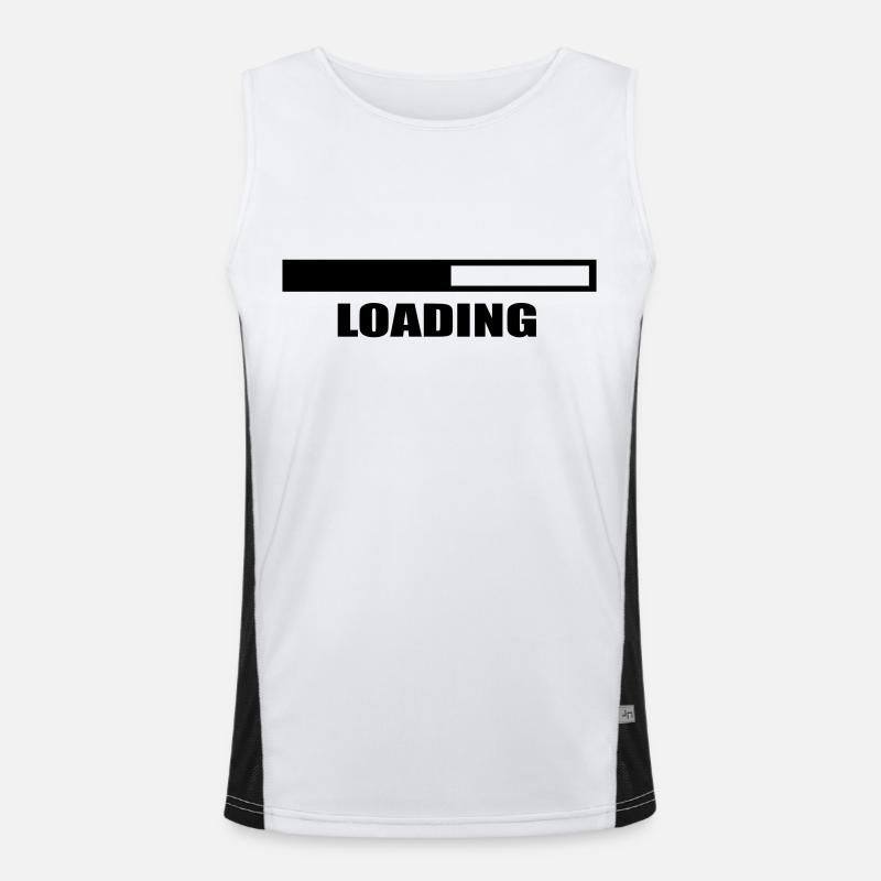 loading - Men's Functional Contrast Tank Top  - white/black