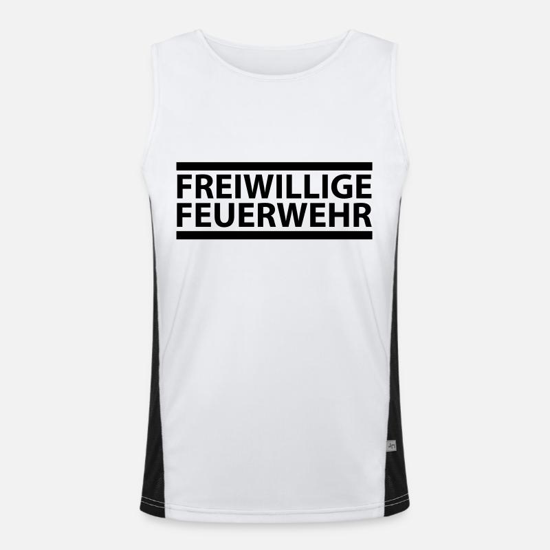 freiwillige feuerwehr Funktionelles Kontrast-Tank Top für Männer 