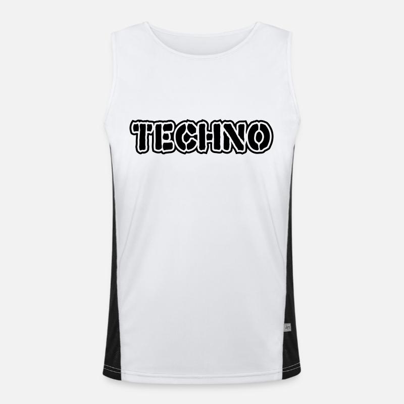 Techno__V009 Funktionelles Kontrast-Tank Top für Männer 