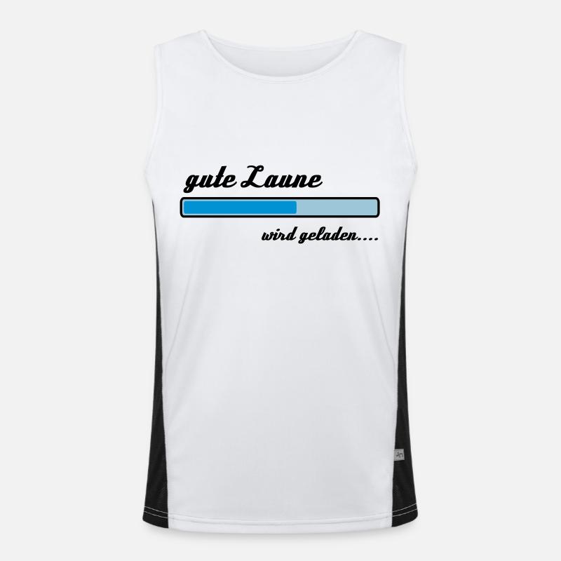 Gute Laune wird geladen... Funktionelles Kontrast-Tank Top für Männer 