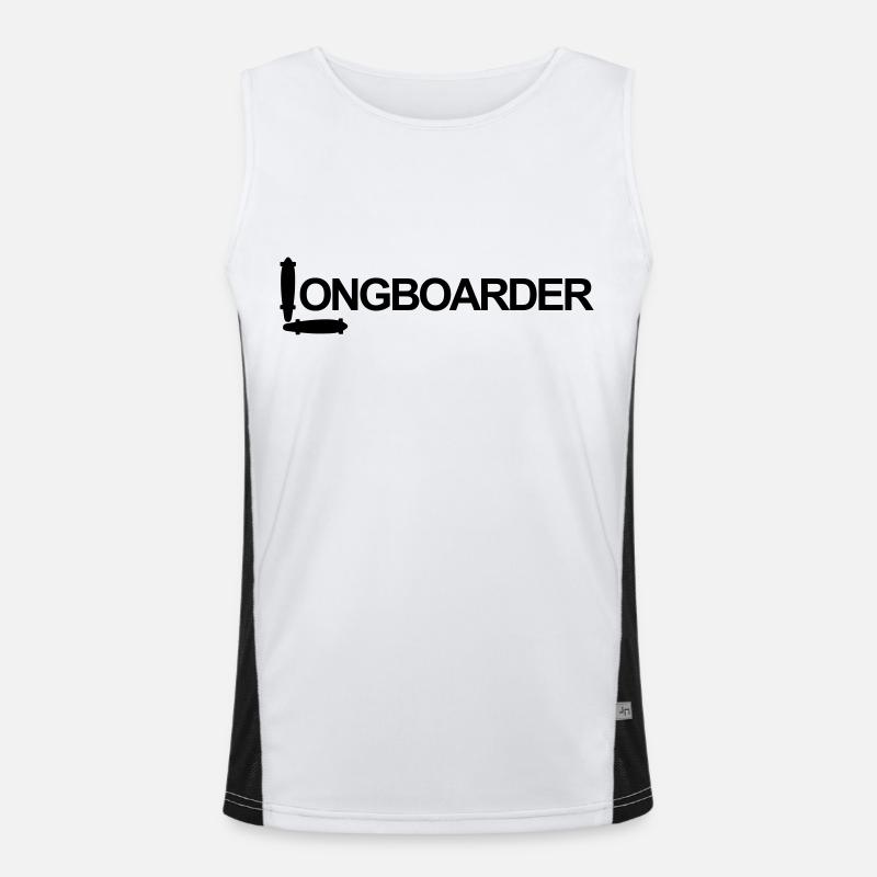 Longboard, longboard, longboarding, skateboarding Men's Functional Contrast Tank Top 