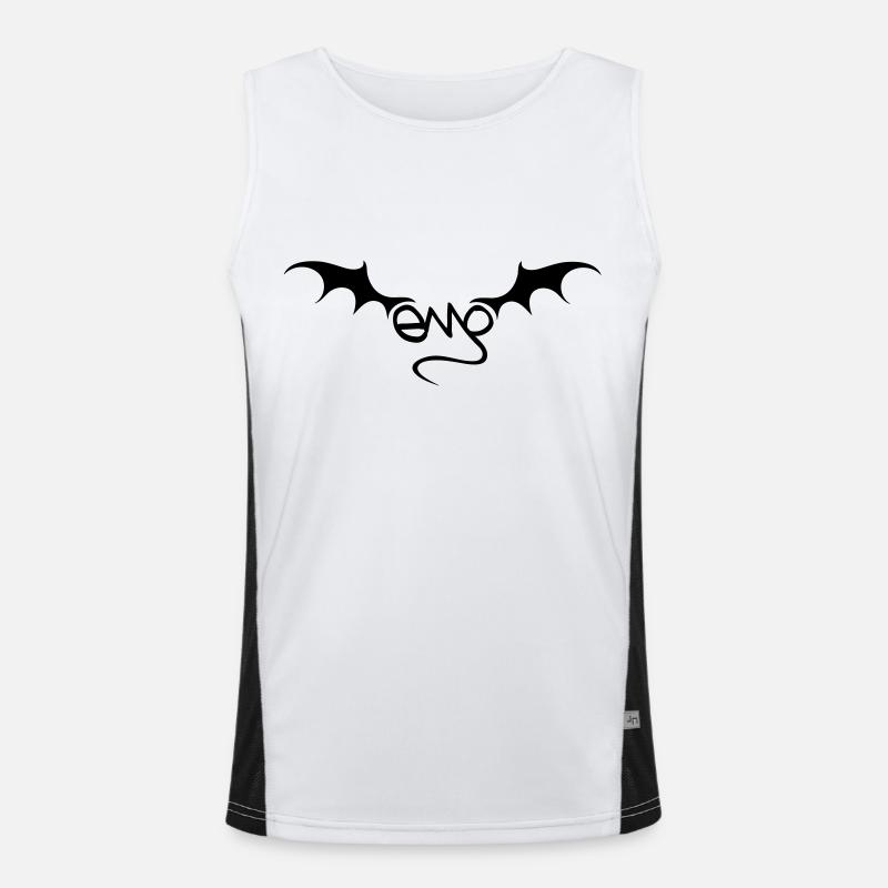 Emo - Men's Functional Contrast Tank Top  - white/black