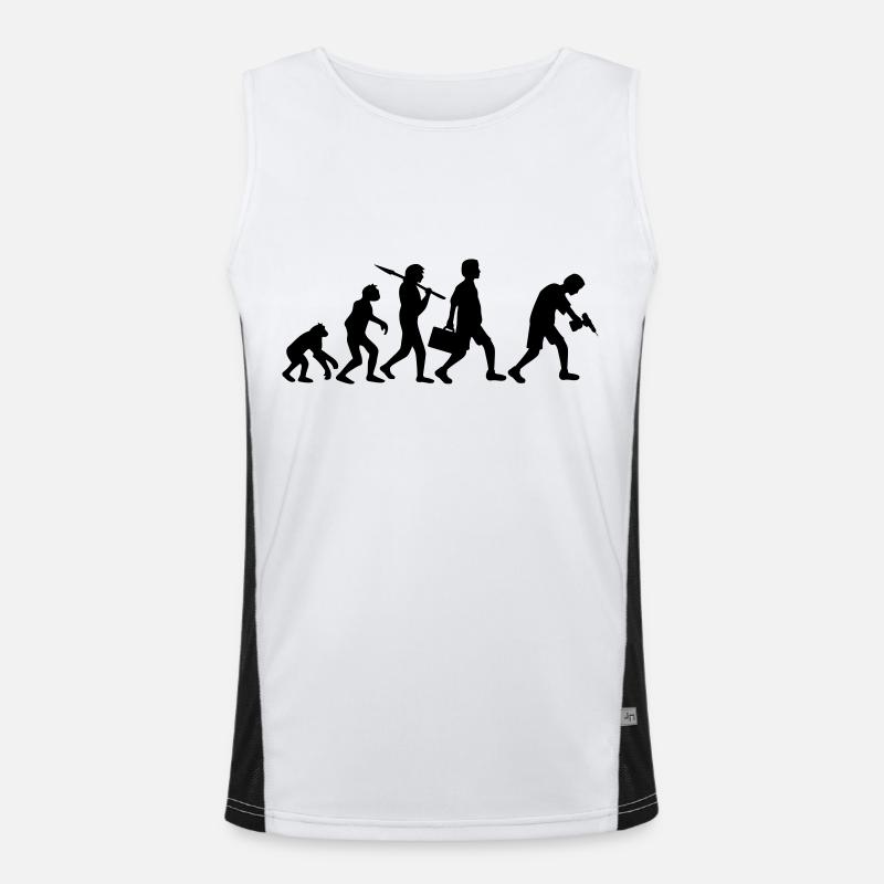 Craftsman Evolution - Men's Functional Contrast Tank Top  - white/black