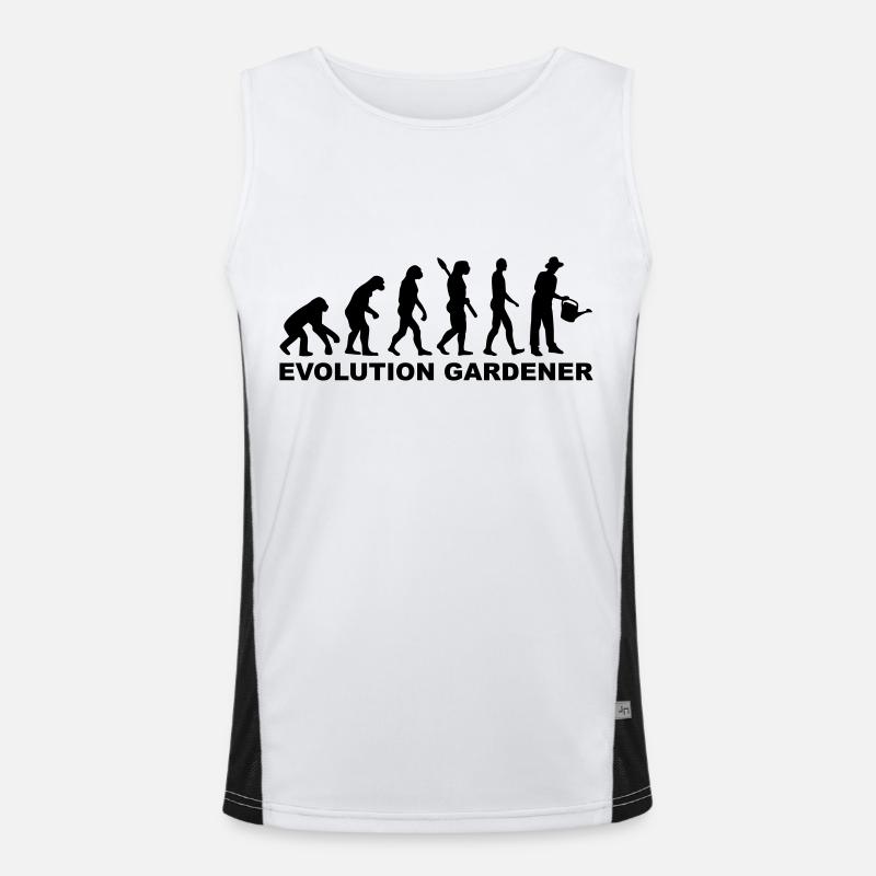 Evolution Gardener - Men's Functional Contrast Tank Top  - white/black