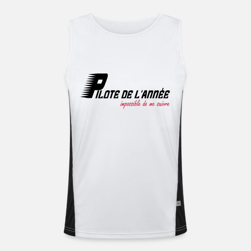Pilote de l'année impossible de me suivre Men's Functional Contrast Tank Top 