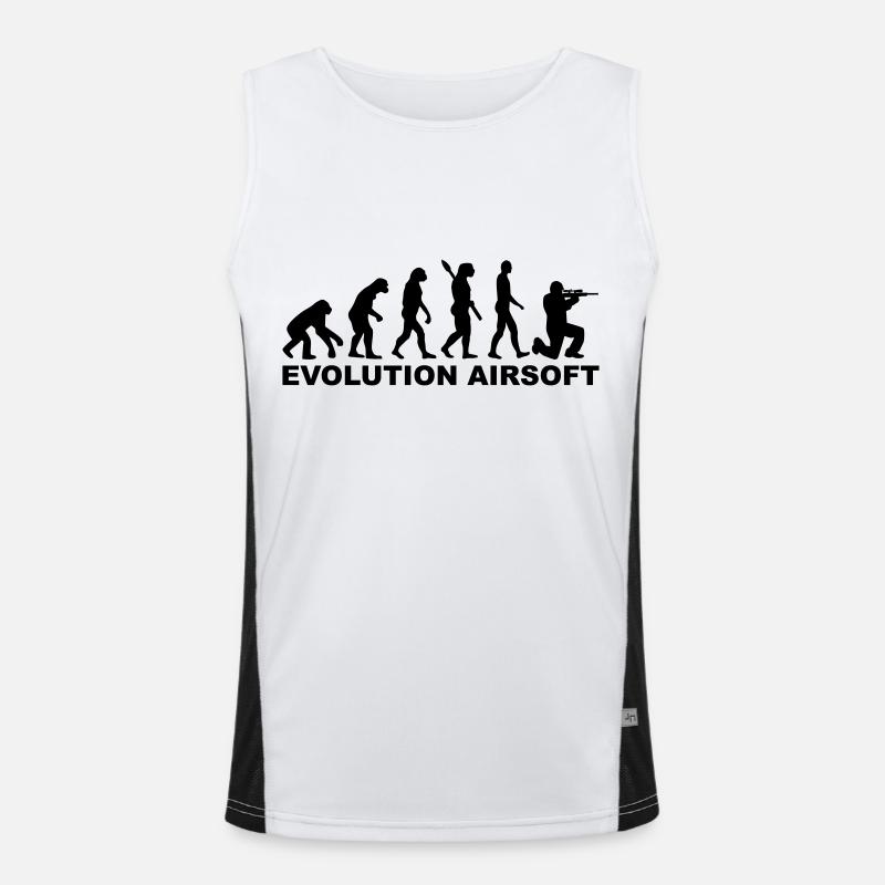 Evolution Airsoft - Men's Functional Contrast Tank Top  - white/black