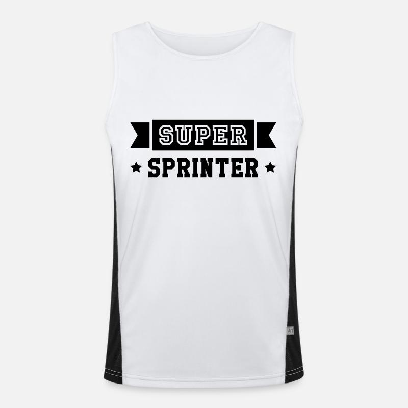 Leichtathletik / Sprint / Sprinter / Sprinterin Funktionelles Kontrast-Tank Top für Männer 