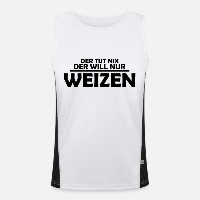 weizen Funktionelles Kontrast-Tank Top für Männer 