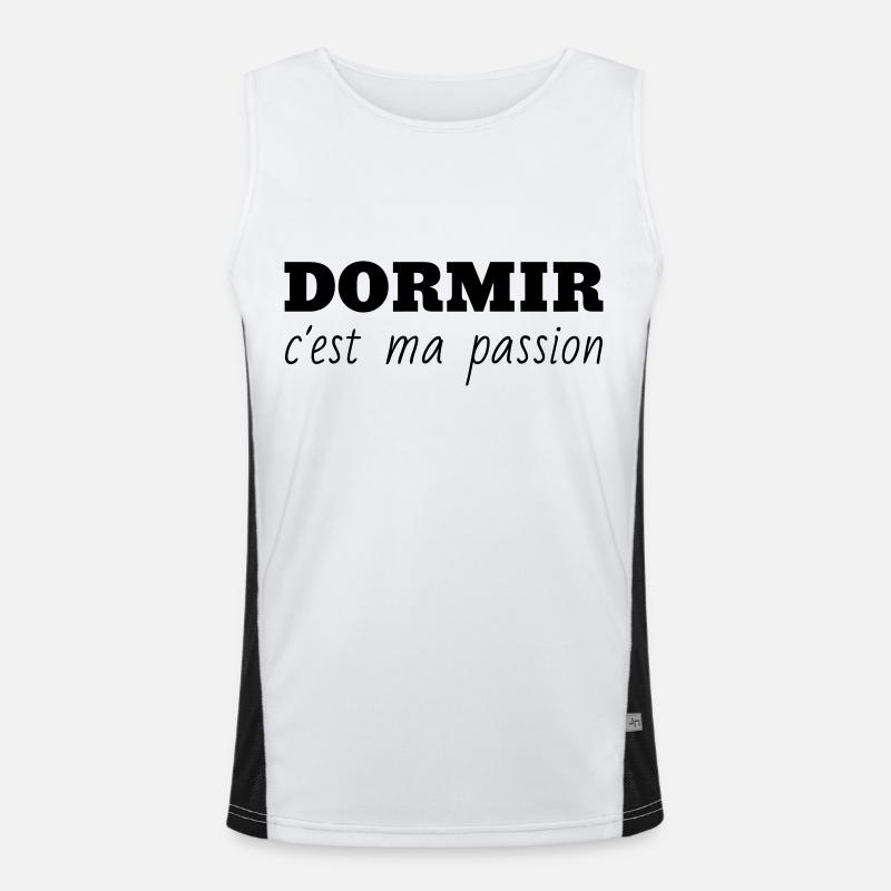 Sleeper Sleeping Schlaf Schläfer Dormir Dormeur Men's Functional Contrast Tank Top 