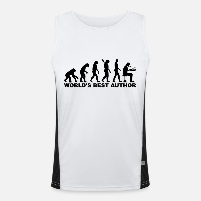Author - Men's Functional Contrast Tank Top  - white/black