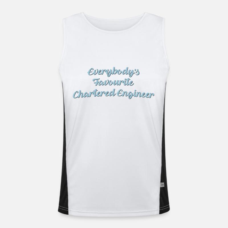 Everybodys favourite chartered engineer - Men's Functional Contrast Tank Top  - white/black