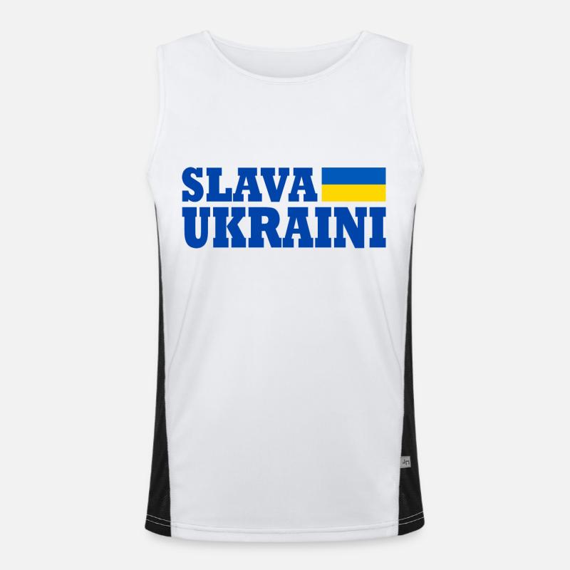 Slava ukraini Men's Functional Contrast Tank Top 