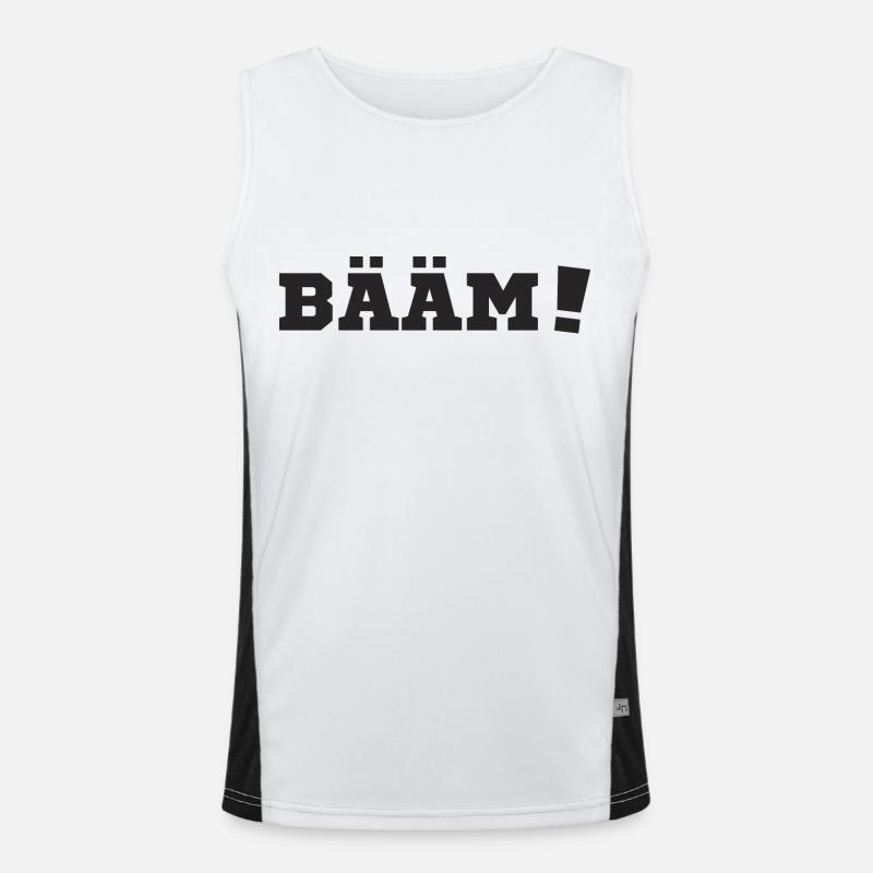 Bääm - da bin ich Funktionelles Kontrast-Tank Top für Männer 