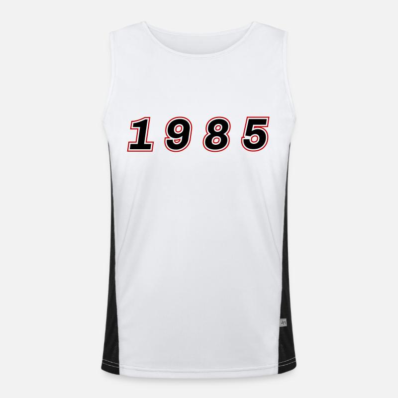 1985 Year Number Men's Functional Contrast Tank Top 