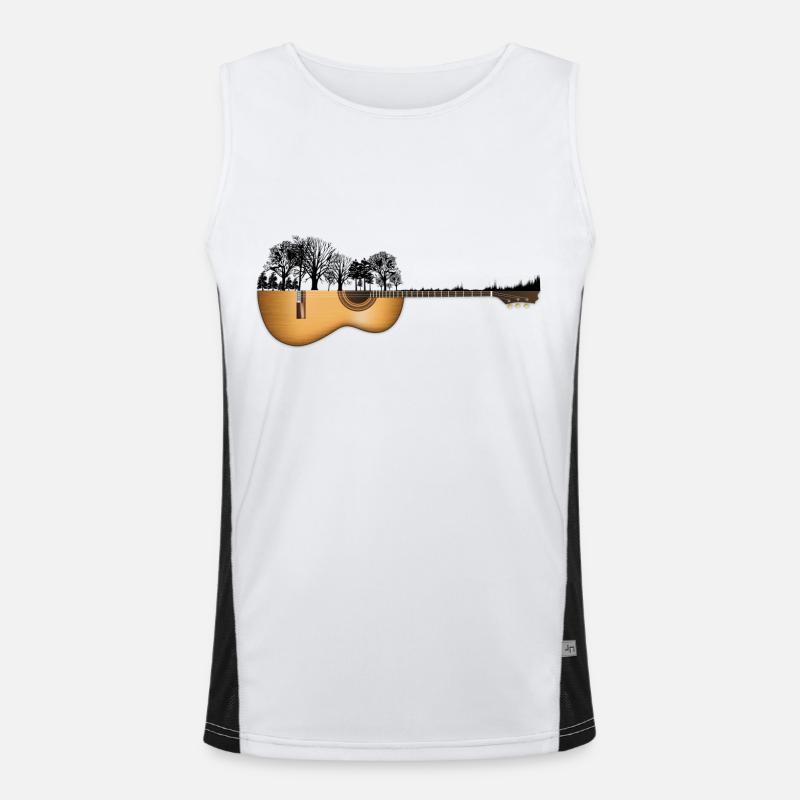 natürliche gitarre Funktionelles Kontrast-Tank Top für Männer 