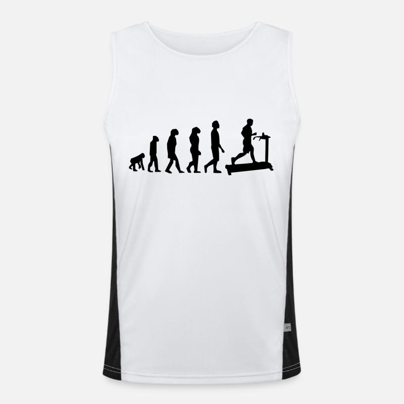 Treadmill evolution - Men's Functional Contrast Tank Top  - white/black