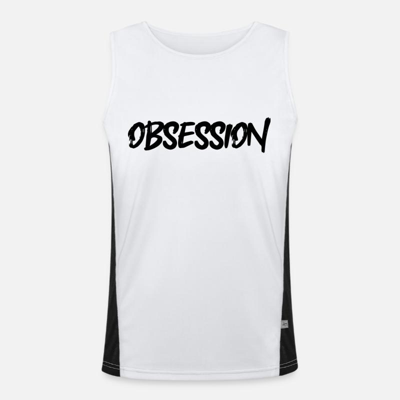 Techno Musik House Obsession Geschenk Funktionelles Kontrast-Tank Top für Männer 