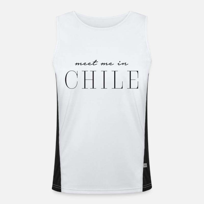 Ich liebe Chile Funktionelles Kontrast-Tank Top für Männer 