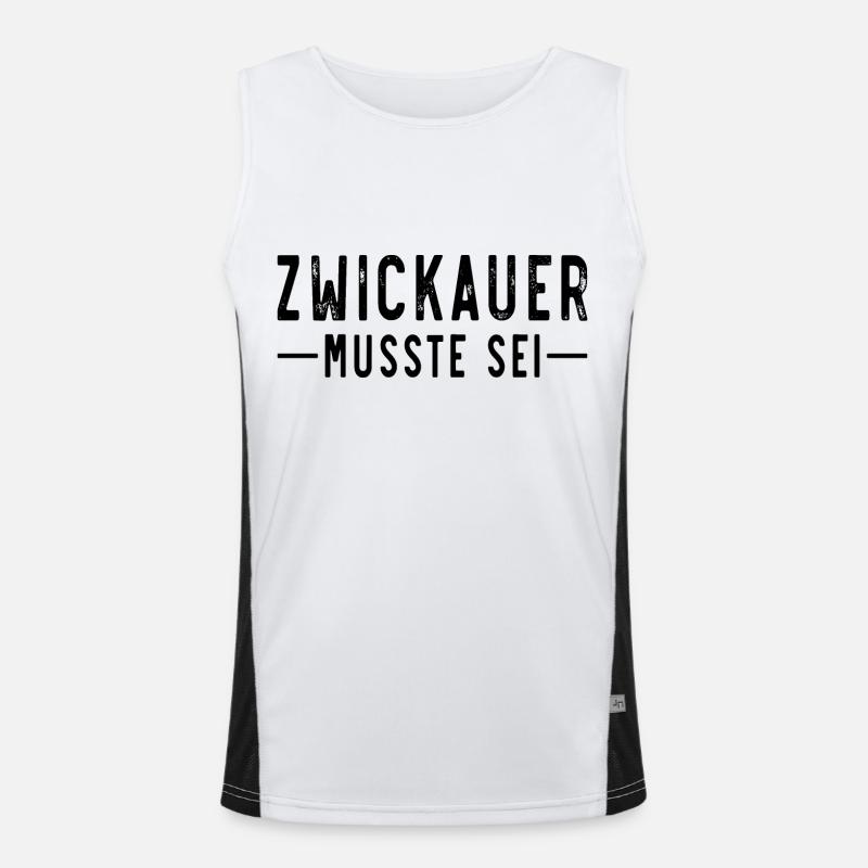 Zwickauer musste sei Funktionelles Kontrast-Tank Top für Männer 