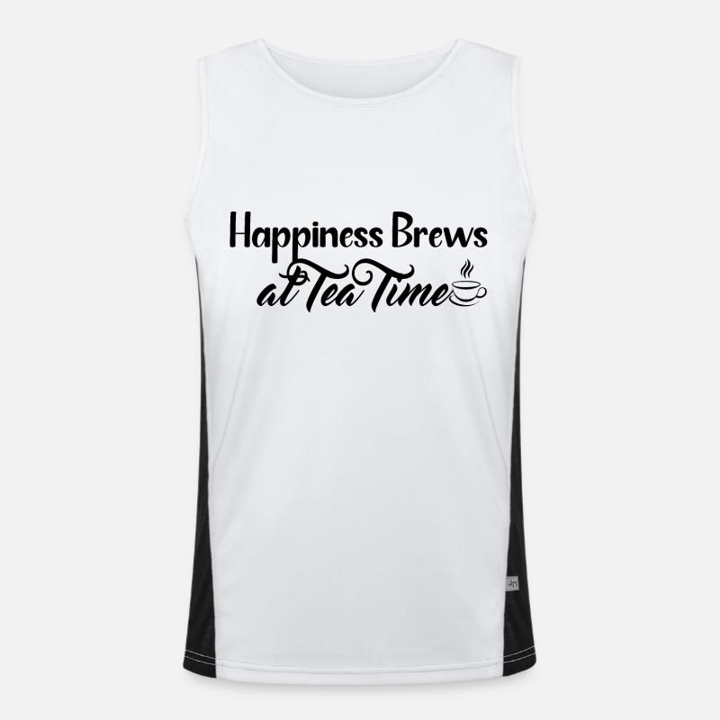 Cooles Tea-Time-Design Funktionelles Kontrast-Tank Top für Männer 