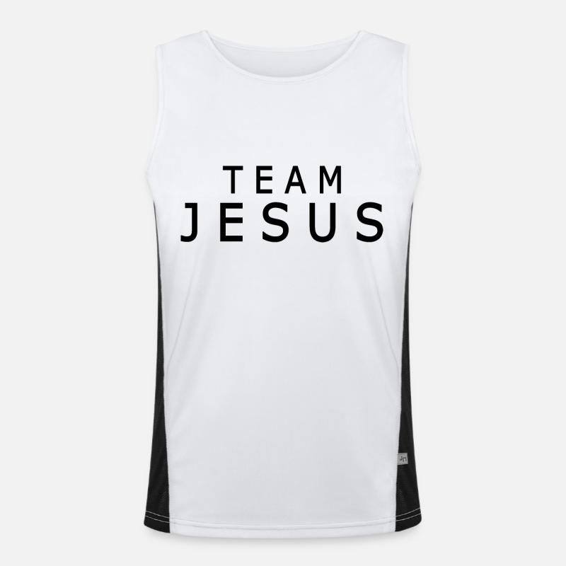 Team jesus Funktionelles Kontrast-Tank Top für Männer 